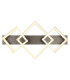 Syrakus Tripple Square Semi Flush Ceiling Light Matt Coffee LED 3000K-5