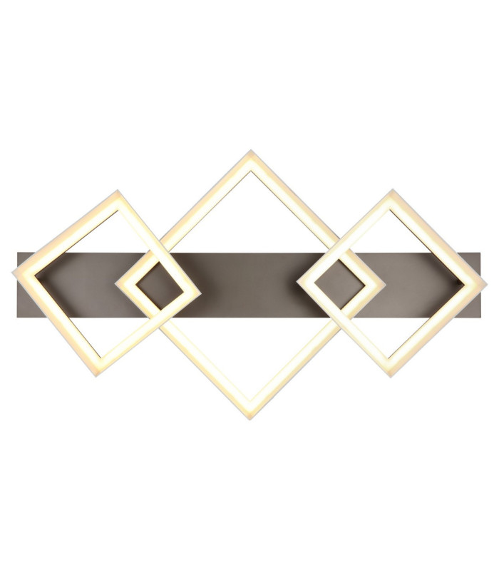 Syrakus Tripple Square Semi Flush Ceiling Light Matt Coffee LED 3000K-5