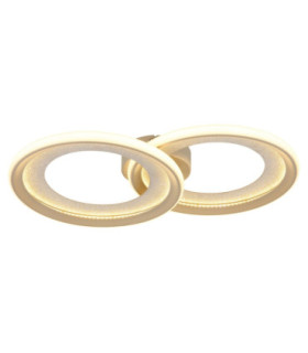 Glitra Twin Ring Semi Flush Ceiling Light Matt Sand LED 3000K-1