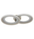 Glitra Twin Ring Semi Flush Ceiling Light Matt Sand LED 3000K-2