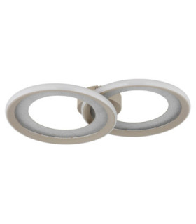 Glitra Twin Ring Semi Flush Ceiling Light Matt Sand LED 3000K-2