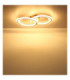 Glitra Twin Ring Semi Flush Ceiling Light Matt Sand LED 3000K-5