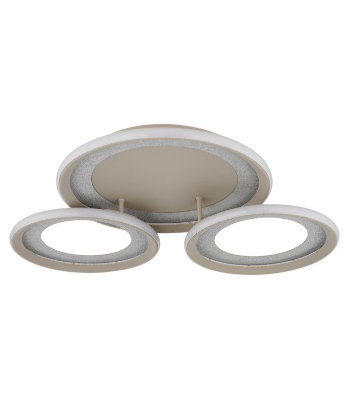 Glitra Tripple Ring Semi Flush Ceiling Light Matt Sand LED 3000K-2