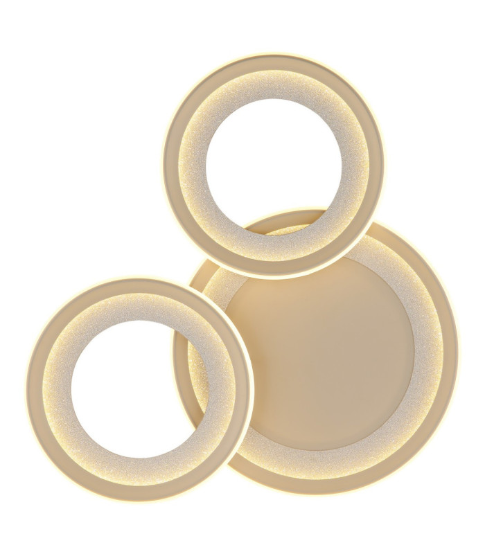 Glitra Tripple Ring Semi Flush Ceiling Light Matt Sand LED 3000K-3