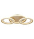 Glitra Tripple Ring Semi Flush Ceiling Light Matt Sand LED 3000K-4