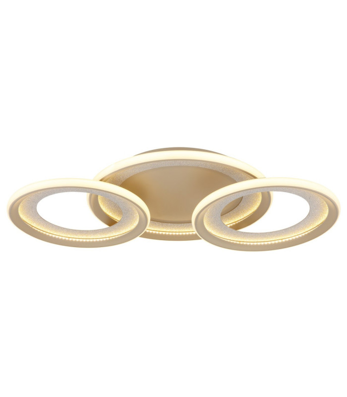 Glitra Tripple Ring Semi Flush Ceiling Light Matt Sand LED 3000K-4