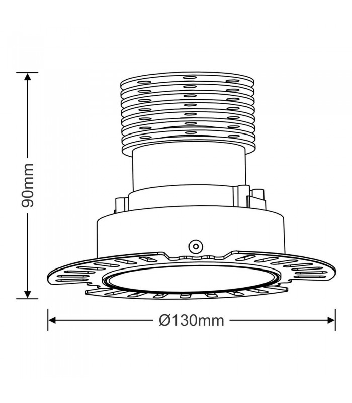 LED Recessed Downlight, White Trimless, 60 deg. Beam Angle, 840lm, 5000K, IP20, DRIVER NOT INC. - 3
