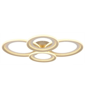 Glitra Quad Ring Semi Flush Ceiling Light Matt Sand LED 3000K-1