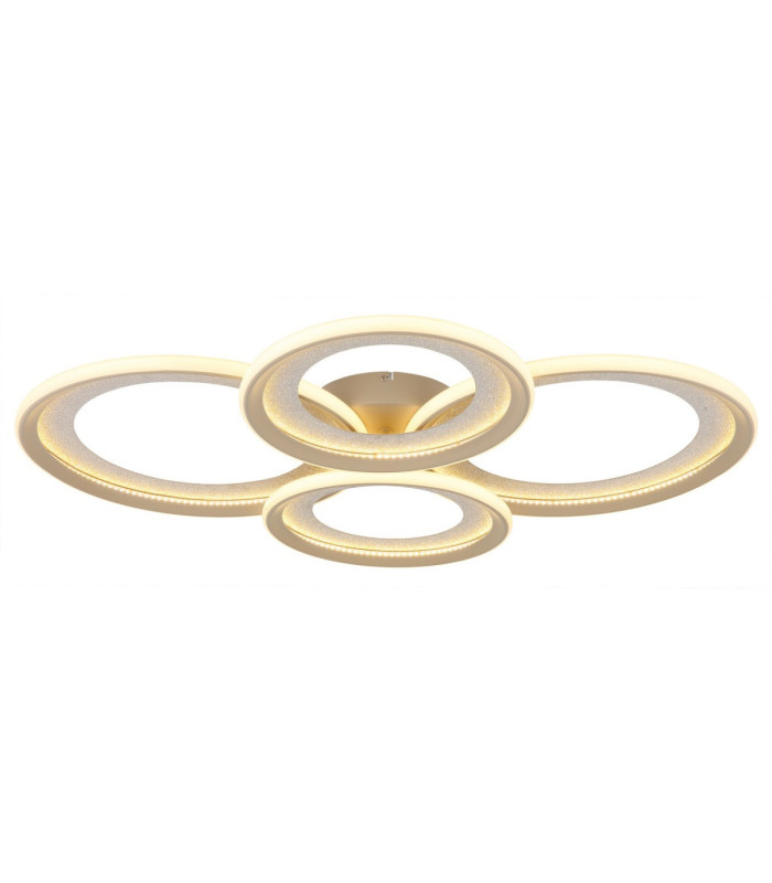Glitra Quad Ring Semi Flush Ceiling Light Matt Sand LED 3000K-1