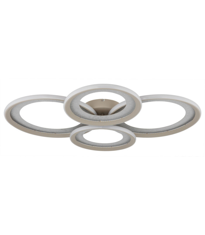 Glitra Quad Ring Semi Flush Ceiling Light Matt Sand LED 3000K-2