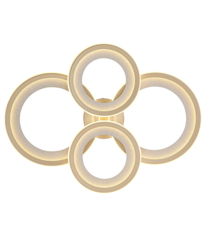 Glitra Quad Ring Semi Flush Ceiling Light Matt Sand LED 3000K-3
