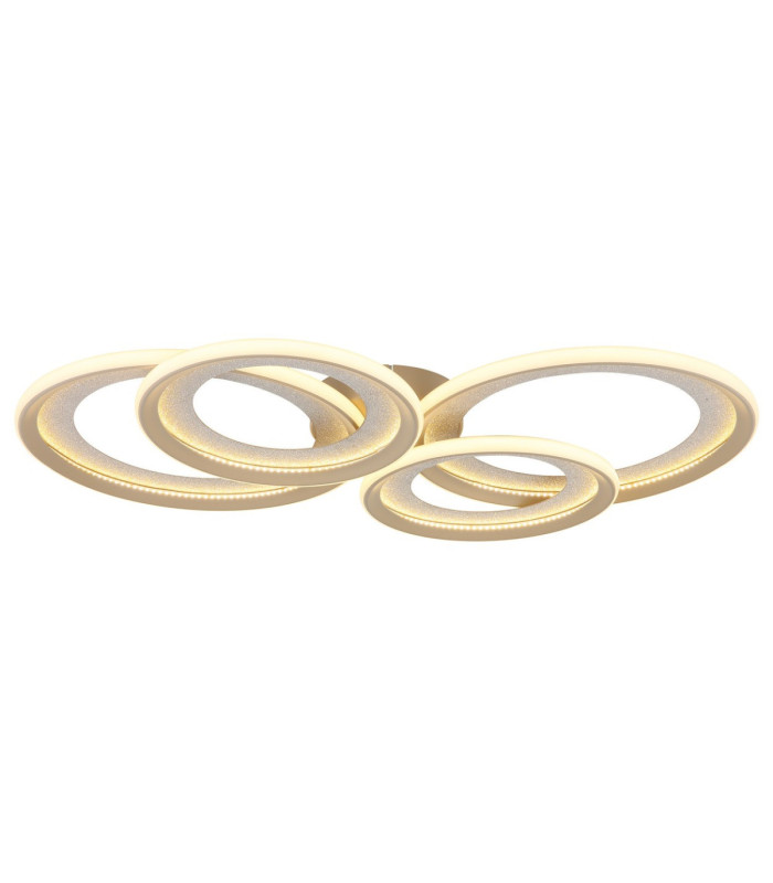 Glitra Quad Ring Semi Flush Ceiling Light Matt Sand LED 3000K-4