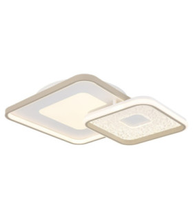 Mosaiko Twin Square Semi Flush Ceiling Light Matt White LED 2700/6000K-1
