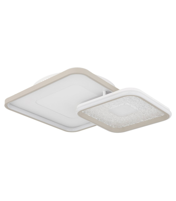 Mosaiko Twin Square Semi Flush Ceiling Light Matt White LED 2700/6000K-3