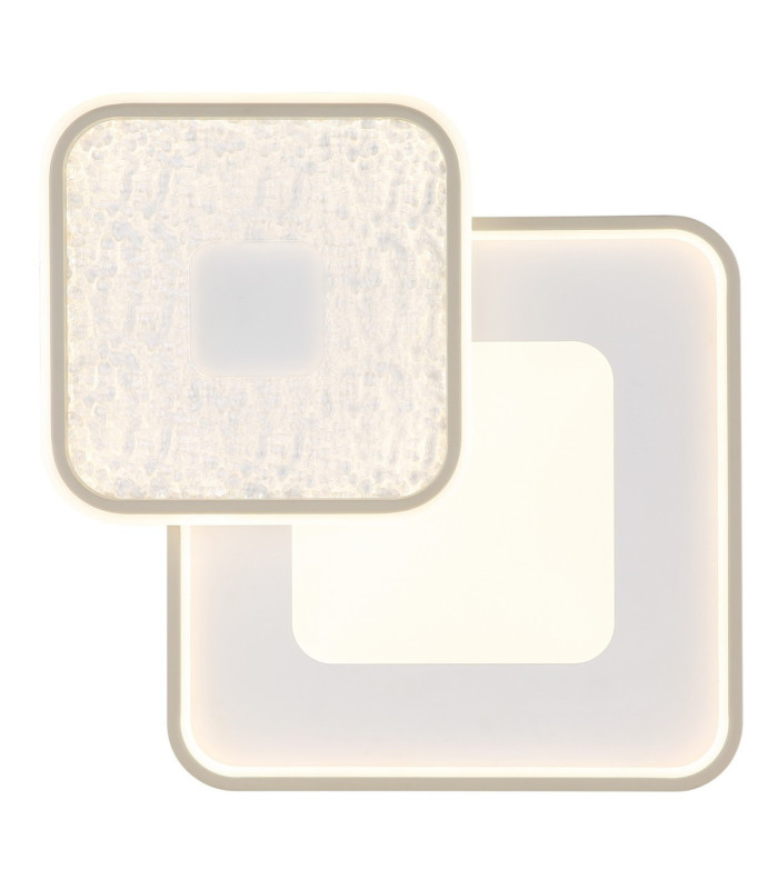 Mosaiko Twin Square Semi Flush Ceiling Light Matt White LED 2700/6000K-5