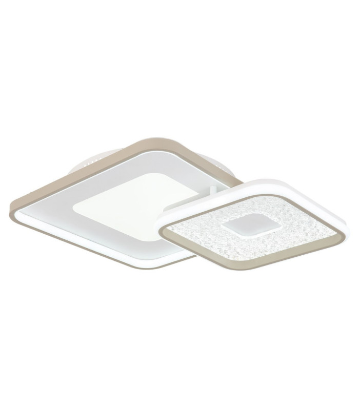 Mosaiko Twin Square Semi Flush Ceiling Light Matt White LED 2700/6000K-7
