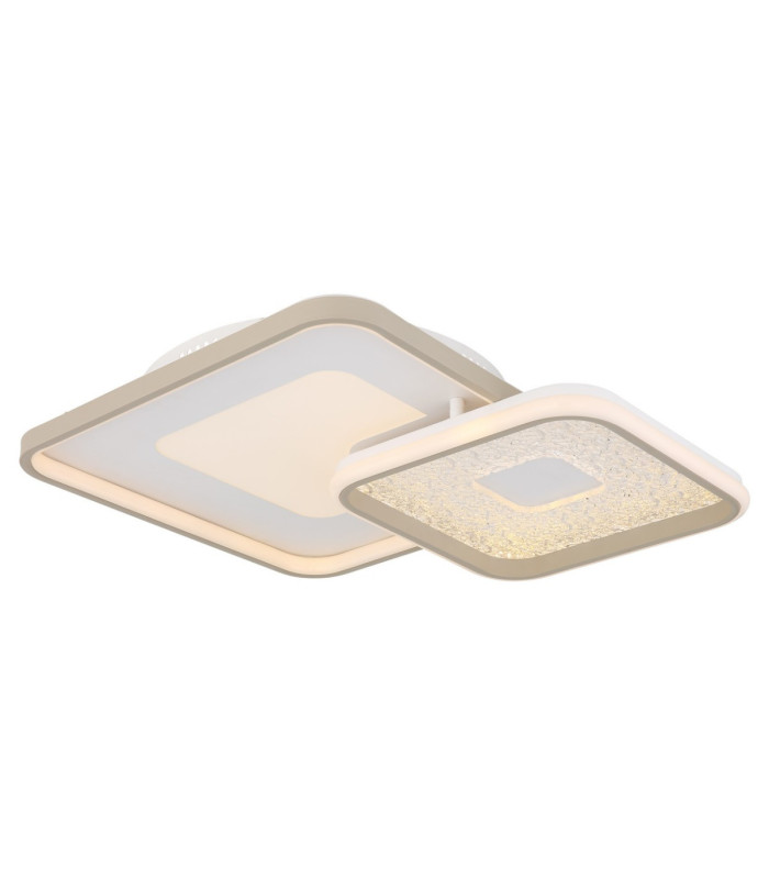 Mosaiko Twin Square Semi Flush Ceiling Light Matt White LED 2700/6000K-10