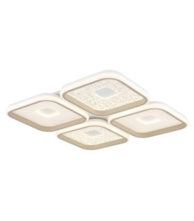 Mosaiko 4 Square Semi Flush Ceiling Light Matt White LED 2700/6000K-1