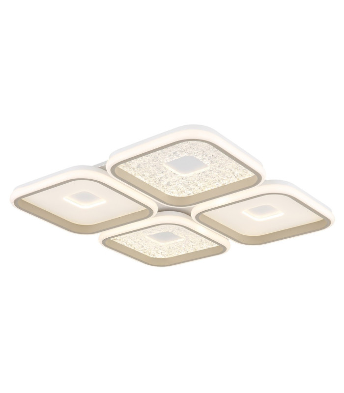 Mosaiko 4 Square Semi Flush Ceiling Light Matt White LED 2700/6000K-1
