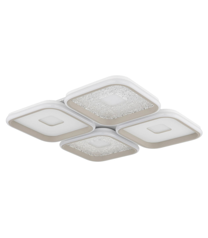 Mosaiko 4 Square Semi Flush Ceiling Light Matt White LED 2700/6000K-3