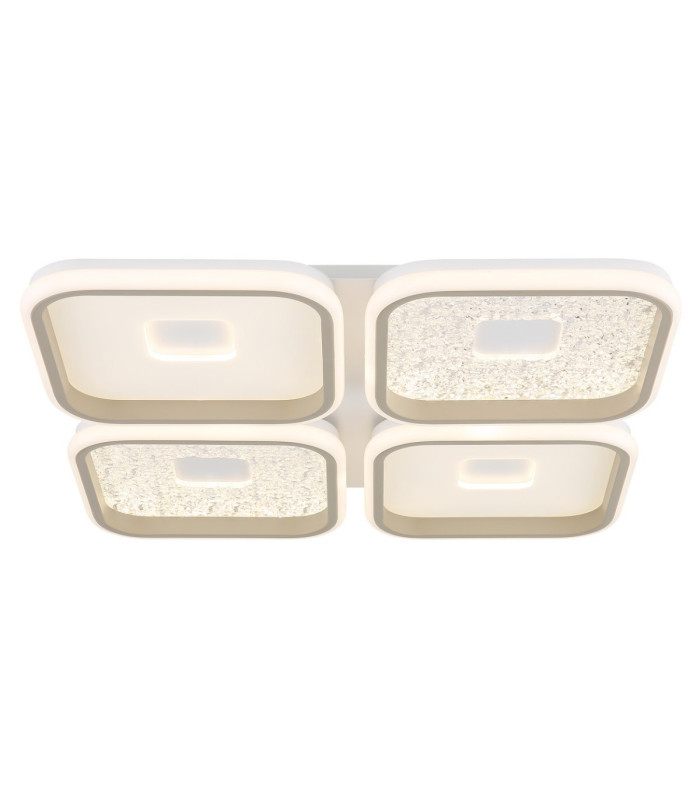 Mosaiko 4 Square Semi Flush Ceiling Light Matt White LED 2700/6000K-4