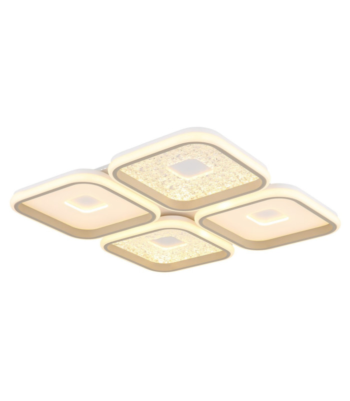Mosaiko 4 Square Semi Flush Ceiling Light Matt White LED 2700/6000K-6