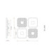 Mosaiko 4 Square Semi Flush Ceiling Light Matt White LED 2700/6000K-11