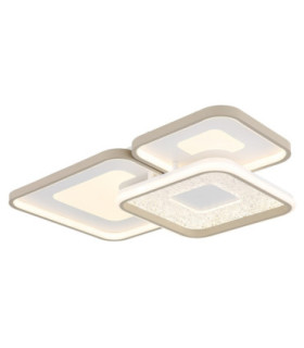 Mosaiko Triple Square Semi Flush Ceiling Light Matt White LED 2700/6000K-1