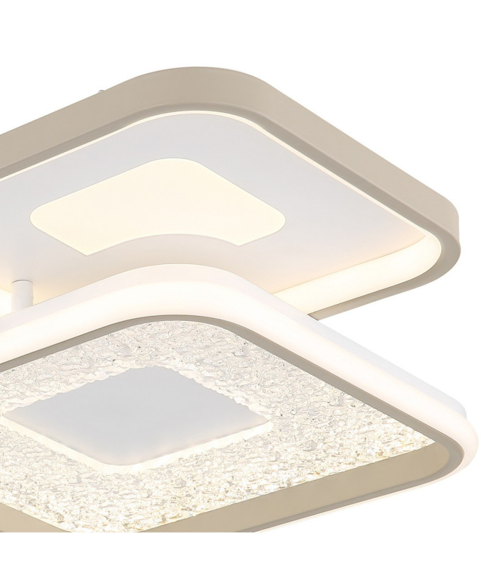 Mosaiko Triple Square Semi Flush Ceiling Light Matt White LED 2700/6000K-6
