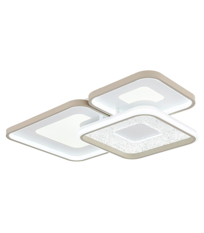 Mosaiko Triple Square Semi Flush Ceiling Light Matt White LED 2700/6000K-8