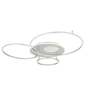 Invertina Semi Flush Ceiling Light Brushed Silver LED 2700/6500K-1