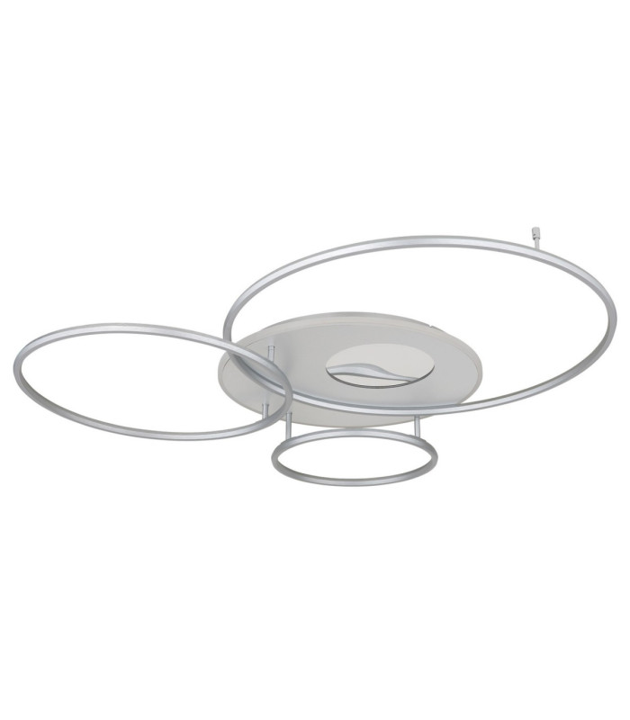 Invertina Semi Flush Ceiling Light Brushed Silver LED 2700/6500K-3