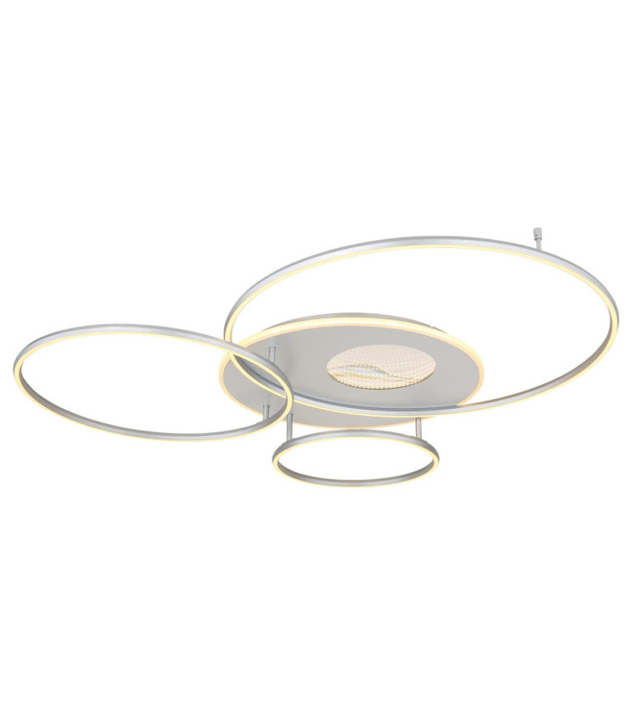 Invertina Semi Flush Ceiling Light Brushed Silver LED 2700/6500K-5
