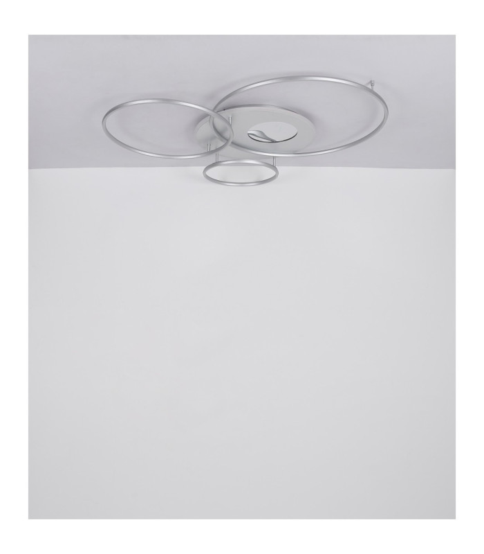 Invertina Semi Flush Ceiling Light Brushed Silver LED 2700/6500K-9