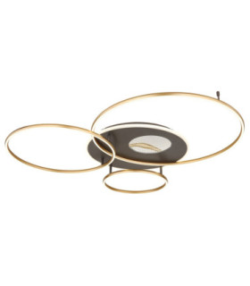 Invertina Semi Flush Ceiling Light Brushed Gold LED 2700/6500K-1