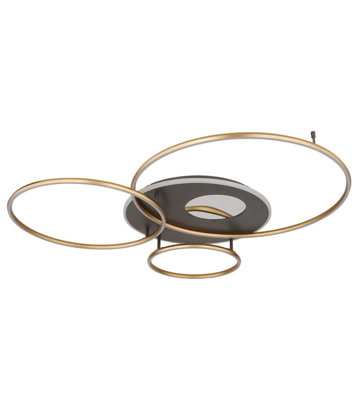 Invertina Semi Flush Ceiling Light Brushed Gold LED 2700/6500K-3