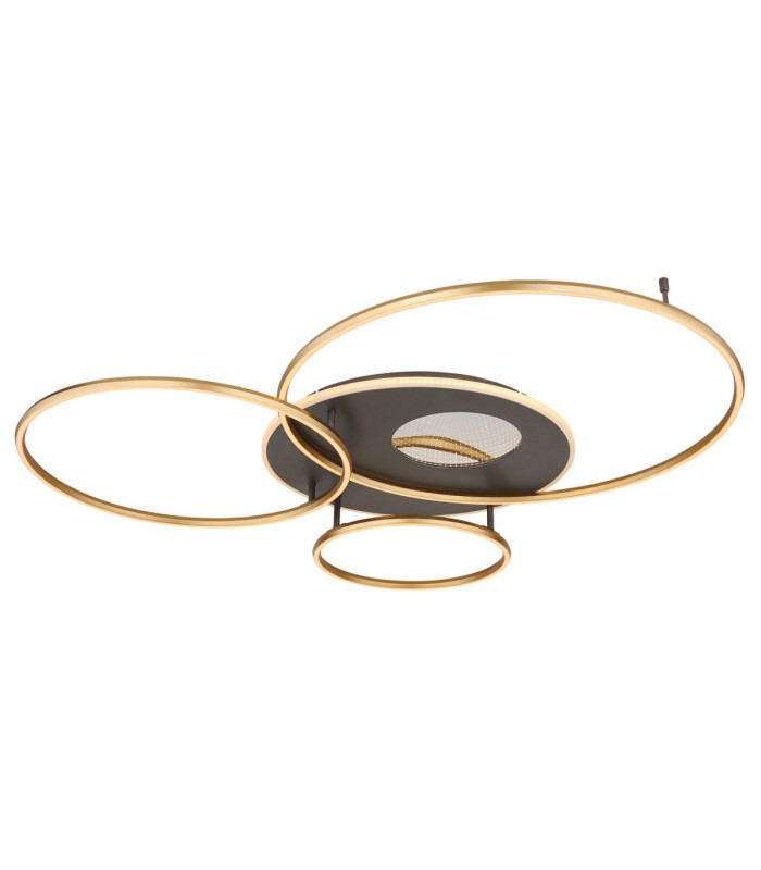 Invertina Semi Flush Ceiling Light Brushed Gold LED 2700/6500K-7