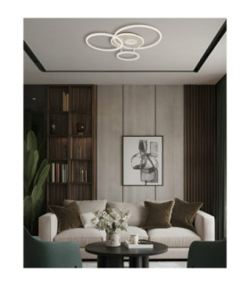 Invertina Semi Flush Ceiling Light Matt Sand LED 2700/6500K-2