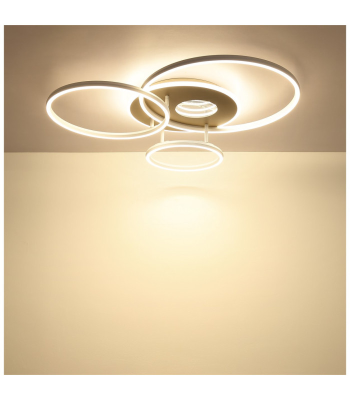 Invertina Semi Flush Ceiling Light Matt Sand LED 2700/6500K-8