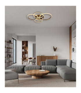Lorelei Semi Flush Ceiling Light Matt Anthracite LED 3000K-2