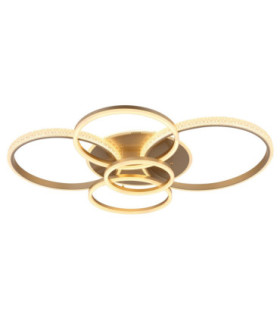 Lorelei Semi Flush Ceiling Light Matt Champagne LED 3000K-1