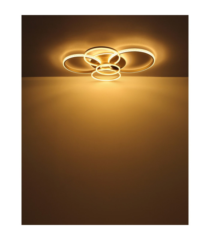Lorelei Semi Flush Ceiling Light Matt Champagne LED 3000K-6