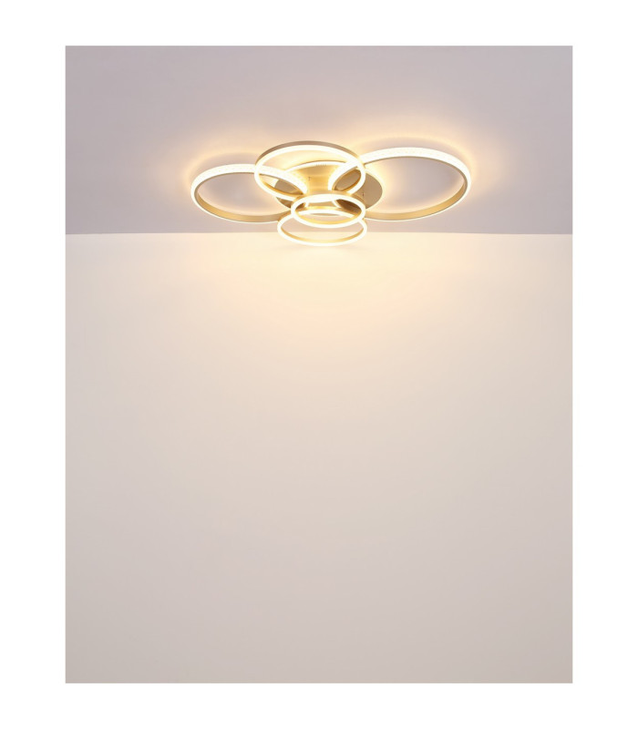 Lorelei Semi Flush Ceiling Light Matt Champagne LED 3000K-7