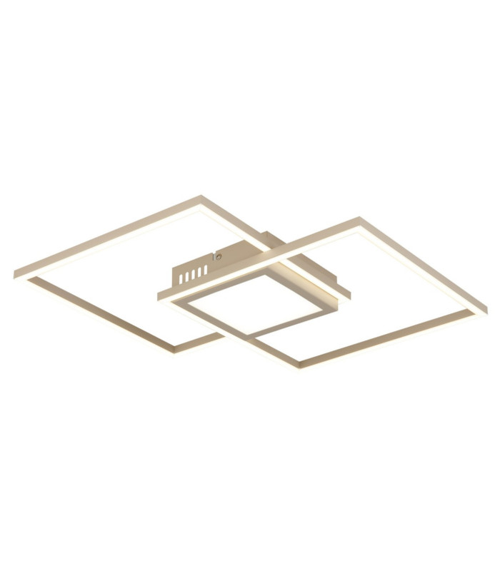 Saunders Twin Square Semi Flush Ceiling Light Matt Sand LED 2700/6500K-1