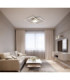 Saunders Twin Square Semi Flush Ceiling Light Matt Sand LED 2700/6500K-2
