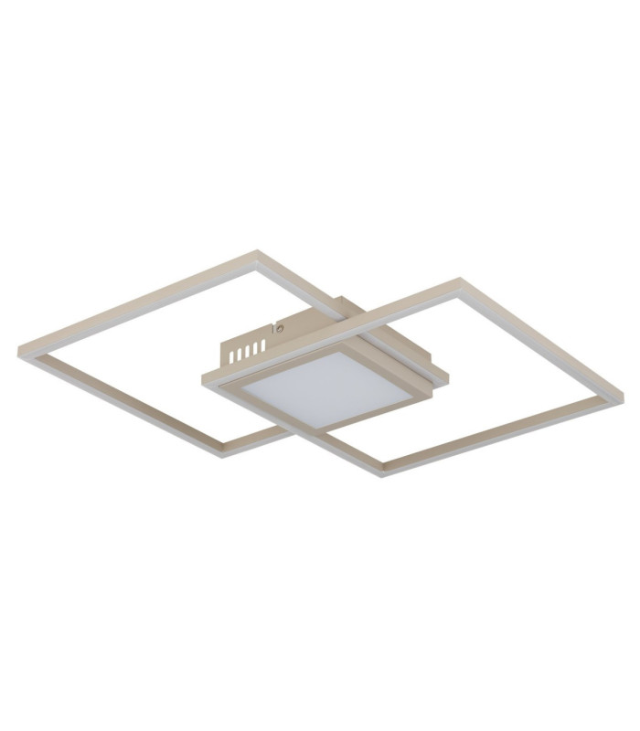 Saunders Twin Square Semi Flush Ceiling Light Matt Sand LED 2700/6500K-3