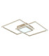 Saunders Twin Square Semi Flush Ceiling Light Matt Sand LED 2700/6500K-7