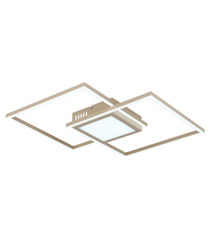 Saunders Twin Square Semi Flush Ceiling Light Matt Sand LED 2700/6500K-7