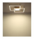 Saunders Twin Square Semi Flush Ceiling Light Matt Sand LED 2700/6500K-8