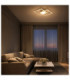 Saunders Twin Square Semi Flush Ceiling Light Matt Sand LED 2700/6500K-10